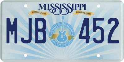 MS license plate MJB452