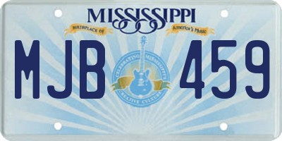 MS license plate MJB459