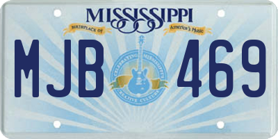MS license plate MJB469