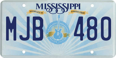 MS license plate MJB480