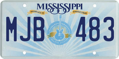 MS license plate MJB483