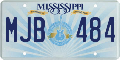 MS license plate MJB484