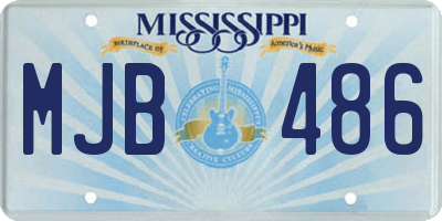 MS license plate MJB486