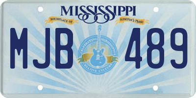 MS license plate MJB489