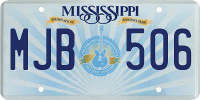 MS license plate MJB506
