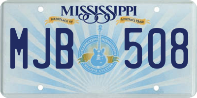 MS license plate MJB508