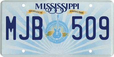 MS license plate MJB509