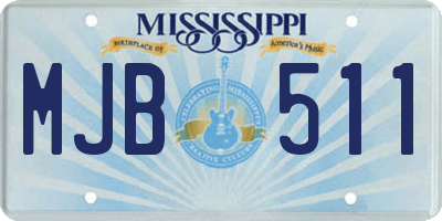 MS license plate MJB511