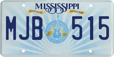 MS license plate MJB515
