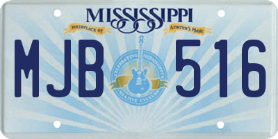 MS license plate MJB516