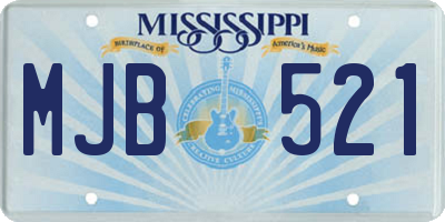 MS license plate MJB521