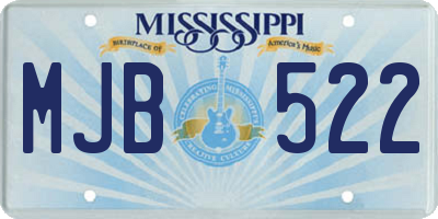 MS license plate MJB522