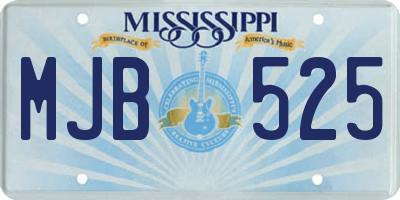MS license plate MJB525