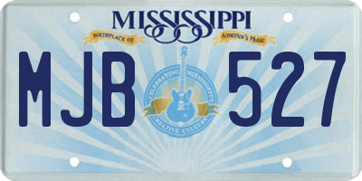 MS license plate MJB527