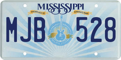 MS license plate MJB528