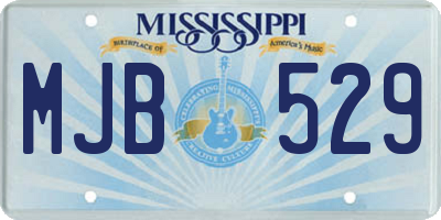 MS license plate MJB529