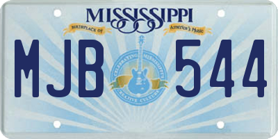 MS license plate MJB544