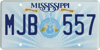 MS license plate MJB557