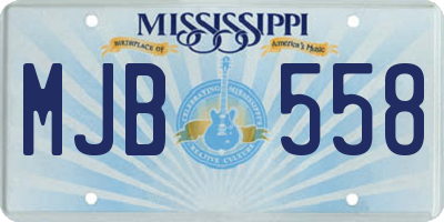 MS license plate MJB558