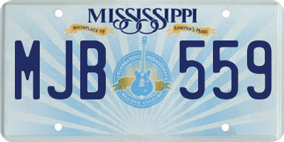 MS license plate MJB559