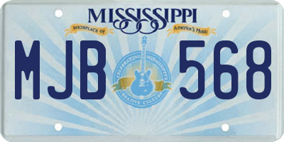 MS license plate MJB568