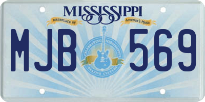 MS license plate MJB569