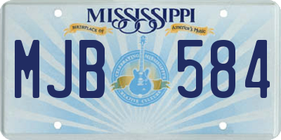 MS license plate MJB584