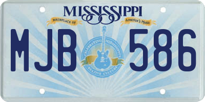 MS license plate MJB586