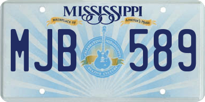MS license plate MJB589