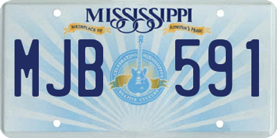 MS license plate MJB591