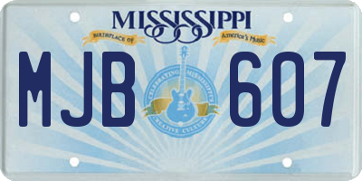 MS license plate MJB607