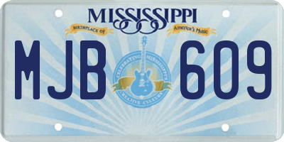 MS license plate MJB609