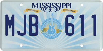 MS license plate MJB611