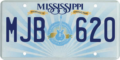 MS license plate MJB620