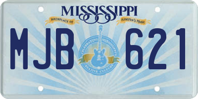 MS license plate MJB621