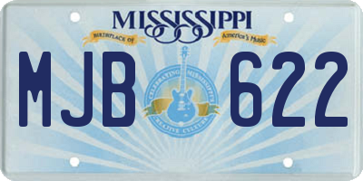 MS license plate MJB622
