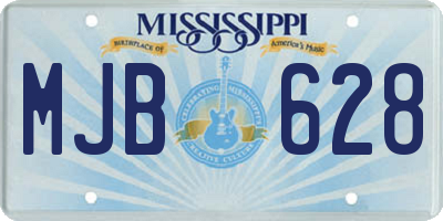 MS license plate MJB628