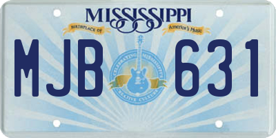 MS license plate MJB631