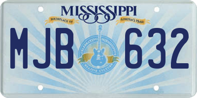 MS license plate MJB632