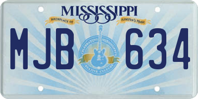 MS license plate MJB634