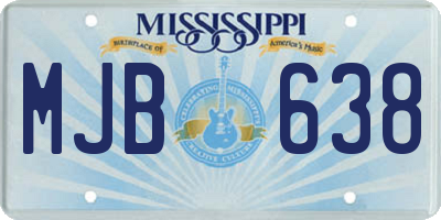 MS license plate MJB638
