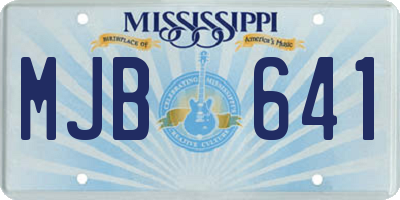 MS license plate MJB641