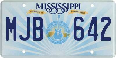 MS license plate MJB642