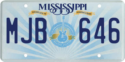 MS license plate MJB646