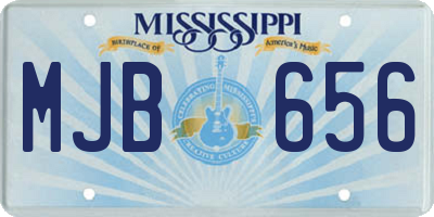 MS license plate MJB656