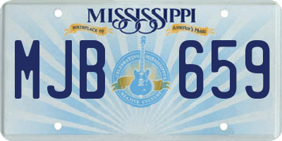 MS license plate MJB659