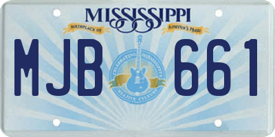 MS license plate MJB661