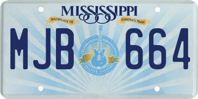 MS license plate MJB664
