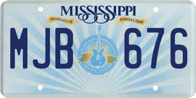 MS license plate MJB676
