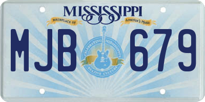 MS license plate MJB679